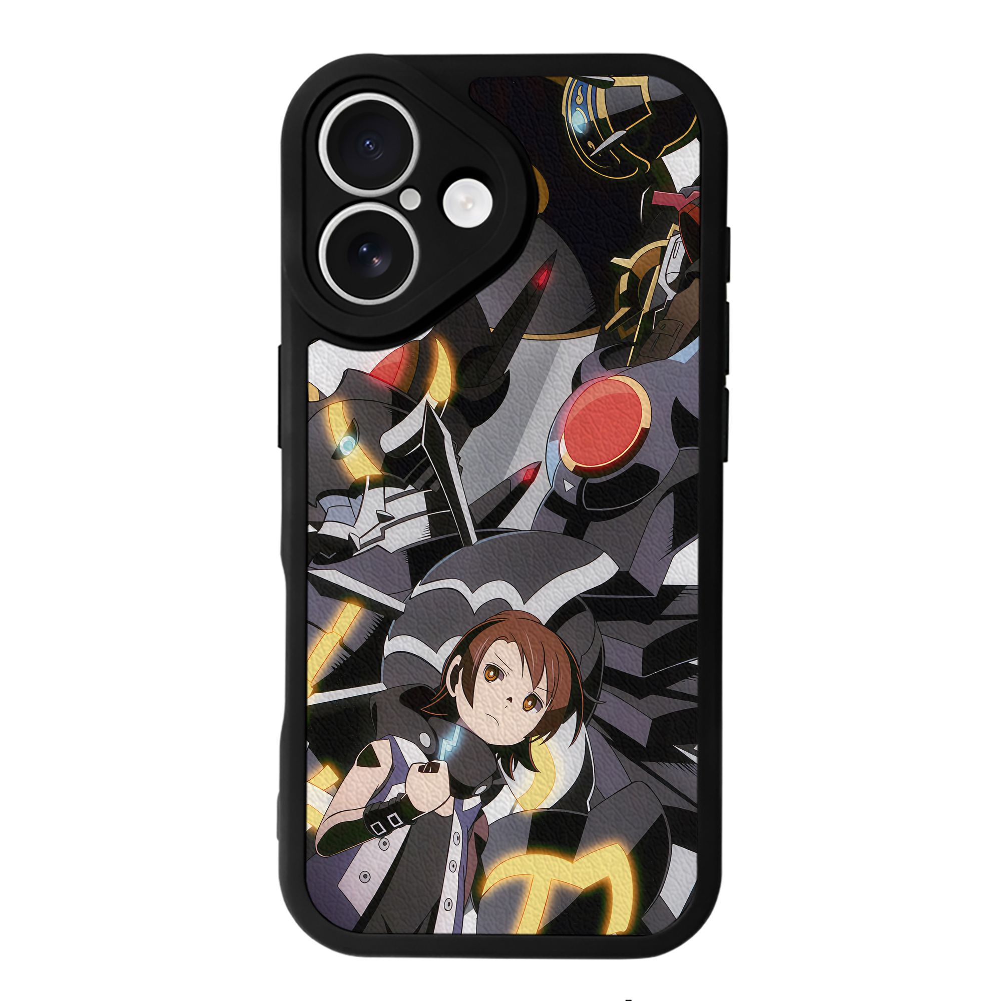 （画像用） Digimon デジタルモンスター/デジモン 【iPhone 16シリーズ対応】シリコンスマホケース（レザー調） 材質：シリコン